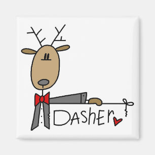Dasher Reindeer Tshirts and Gifts Magnet