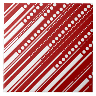 Dashes & Dots in Red and White Tile