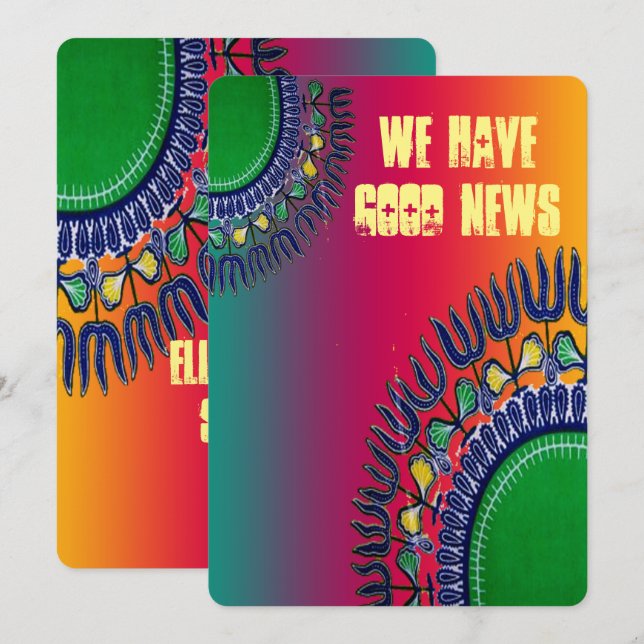 Dashiki Invitation Cards (Front/Back)