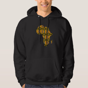 Dashiki Print African Map Tribal Ethnic Kente Clot Hoodie