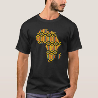 Dashiki Print African Map Tribal Ethnic Kente Clot T-Shirt