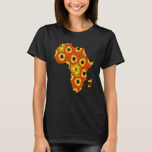 Dashiki Print African Map Tribal Ethnic Kente Clot T-Shirt