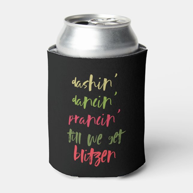 Dashin' Dancin' Prancin' Christmas Can Cooler (Can Front)