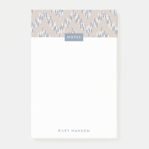 Dashing Boho Ikat Zig Zag Pattern Post-It - Taupe Post-it Notes