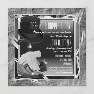Dashing Custom 5.25 X 5.25 Invitations - Silver