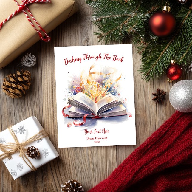 Dashing Through The Book Holiday Card (Creator Uploaded)