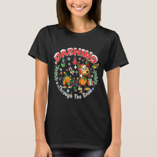 Dashing Through The Snow, Dog Christmas, Funny Chr T-Shirt