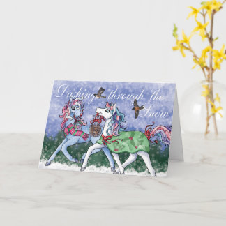 Dashing Through The Snow! Holiday Pony Card