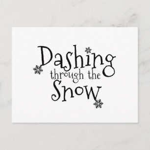 Dashing through the Snow   Postcard