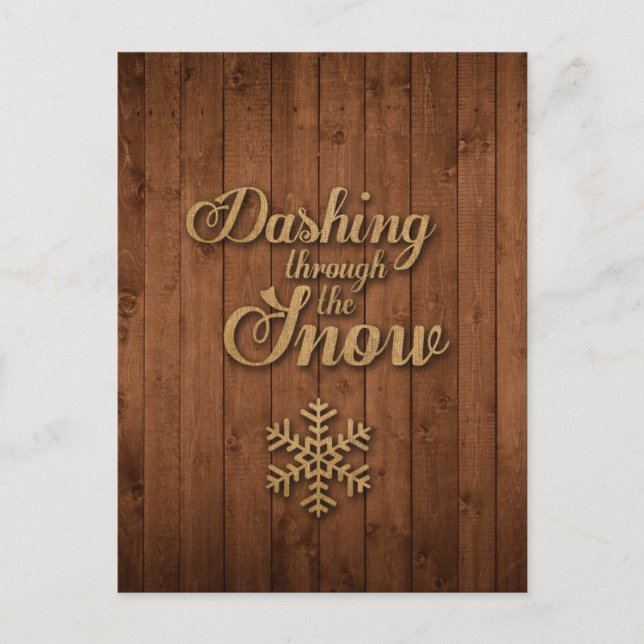Dashing Through the Snow Postcard (Front)