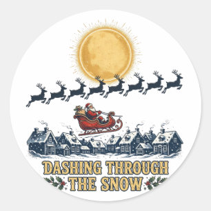 Dashing Through The Snow Sticker