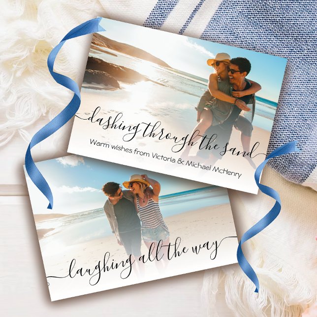 Dashing throught the Sand Tropical Holiday Card (Creator Uploaded)