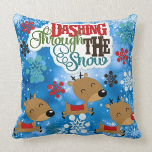 Dashing Throw The Snow Cushion