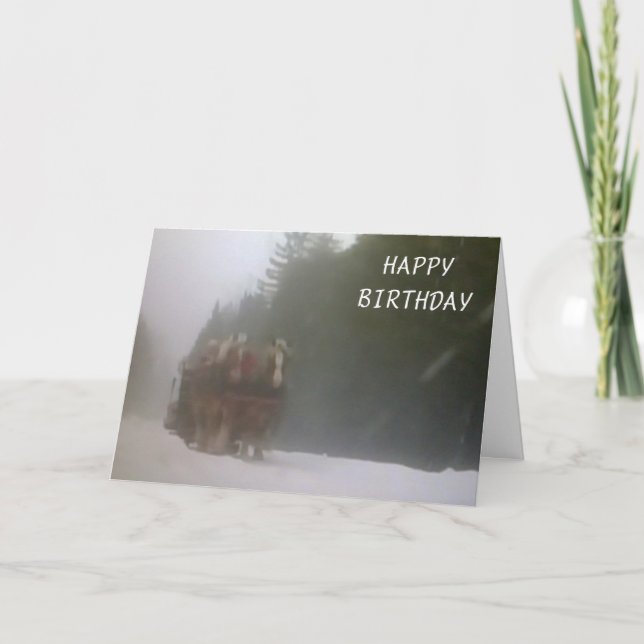 DASHING TO SAY HAPPY BIRTHDAY CARD (Front)