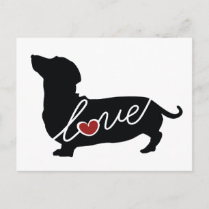 Dashund Wiener Dog Love Postcard