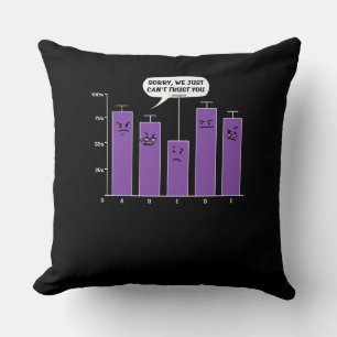 Data Analysis Science Geek Nerd Joke Cushion