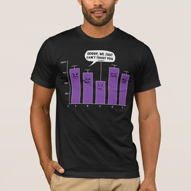Data Analysis Science Geek Nerd Joke T-Shirt (Front)