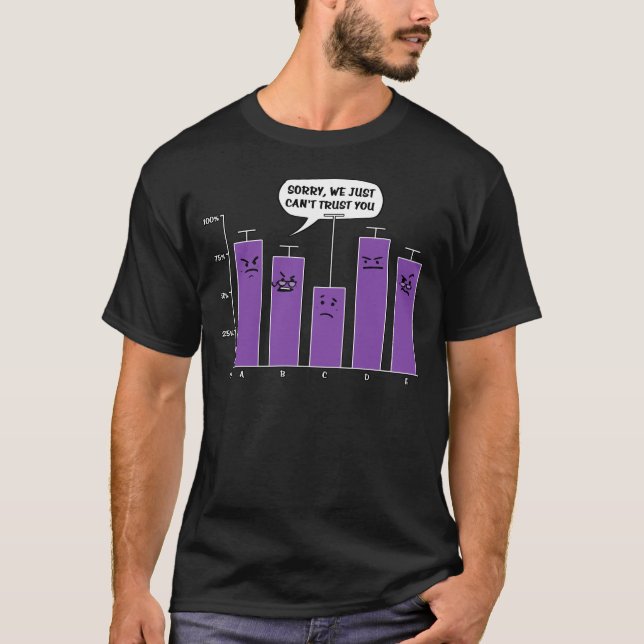 Data Analysis Science Geek Nerd Joke T-Shirt (Front)