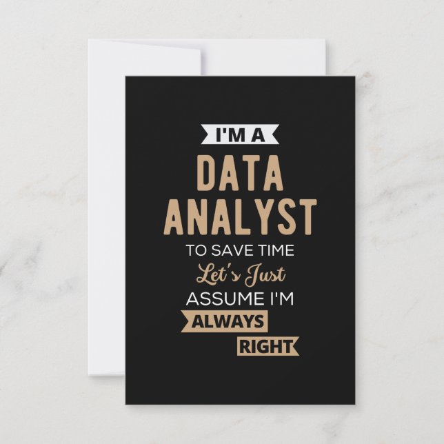 Data Analyst Card (Front)