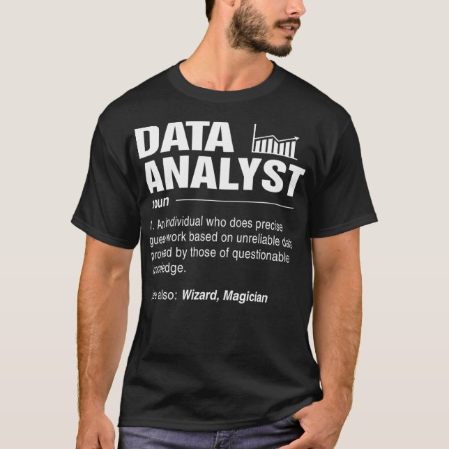 Data Analyst Define Eat Sleep Analyze Data Repeat  T-Shirt (Front)