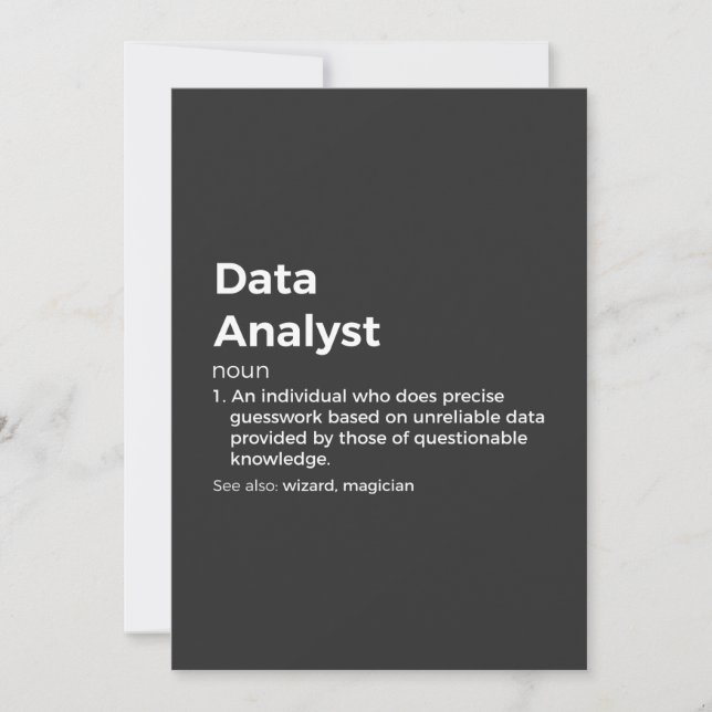 Data Analyst Definition Invitation (Front)
