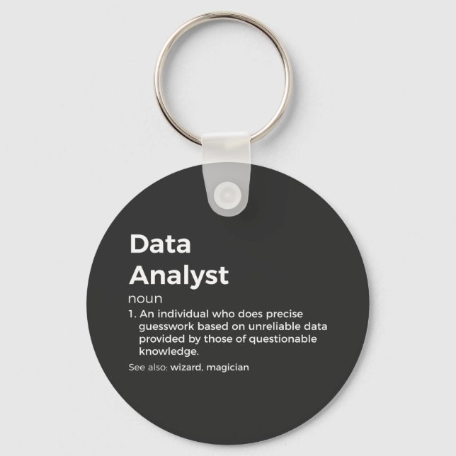 Data Analyst Definition Key Ring (Front)