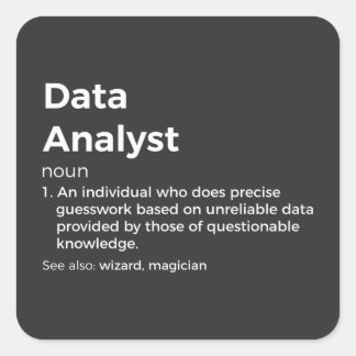 Data Analyst Definition Square Sticker