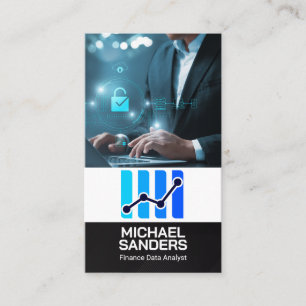 Data Analyst   Finance Tech Logo Business Card