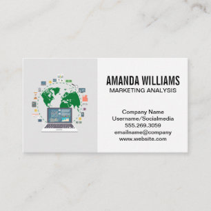 Data Analyst   Graph Chart Business Card