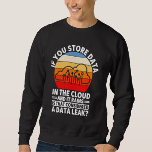 Data Analyst If You Store Data In Cloud Funny Data Sweatshirt