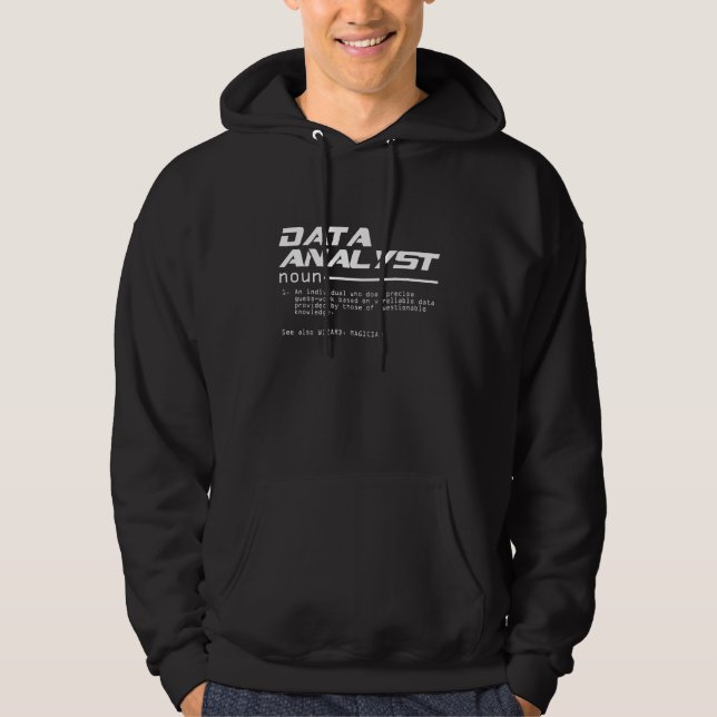 Data Analyst Scientist Definition Visualisation Sp Hoodie (Front)
