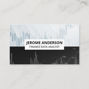 Data Analyst   Stock Market Candlestick Graph Business Card