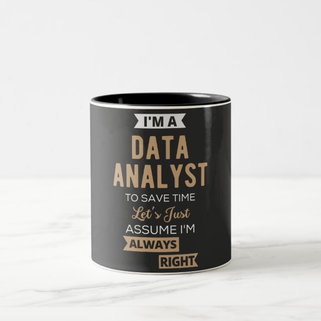 Data Analyst Two-Tone Coffee Mug (Center)