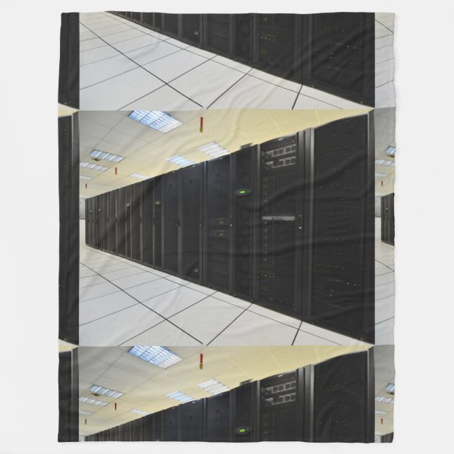 data centre computers fleece blanket (Front)