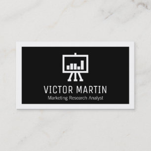 Data Chart   Border (white) Business Card
