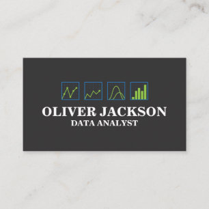 Data Charts Finance Analyst Business Card