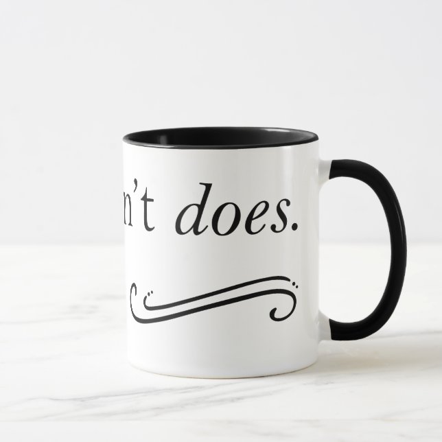 Data Don't Does, Data Do | Data Is Plural Mug (Right)