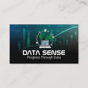 Data Graphs Analysis Logo Fintech AI Business Card