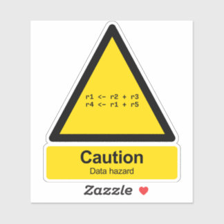 Data hazard parody warning sign vinyl sticker