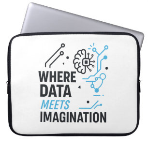 Data Imagination Nexus: Abstract Algorithmic Laptop Sleeve