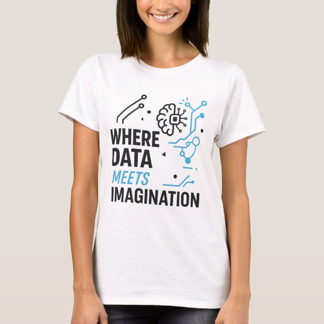 Data Imagination Nexus: Abstract Algorithmic T-Shirt (Front)