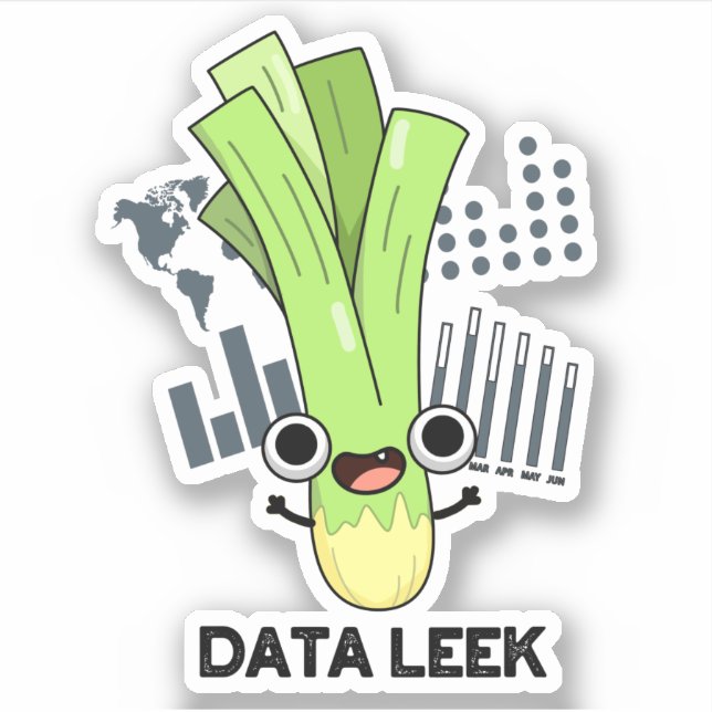 Data Leek Funny Computer Veggie Pun  (Front)