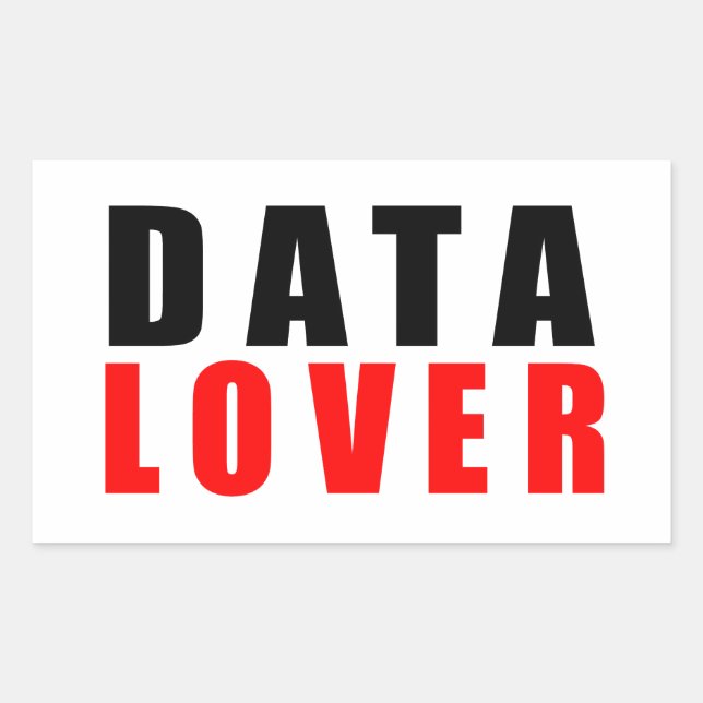 Data lover, I love data Rectangular Sticker (Front)