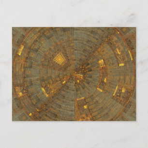 'Data Mining' Fractal Abstract Postcard