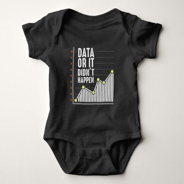 Data Nerd Behavior Analyst Statistics Scientist Baby Bodysuit (Front)