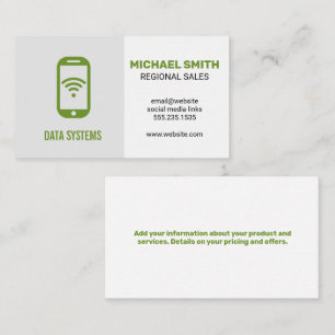 Data Network   Smart Phone Icon Business Card