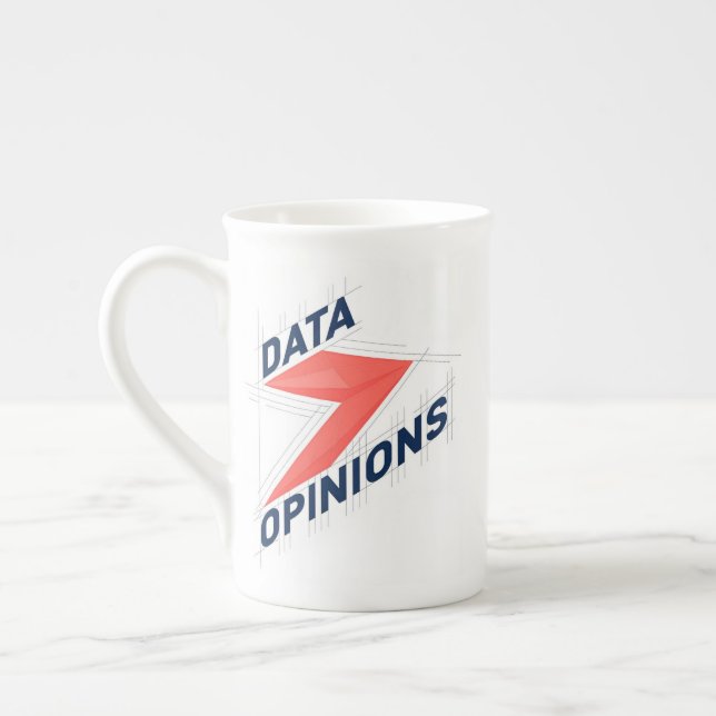 DATA > OPINIONS Bone China Mug | Geek Coffee Cup (Left)