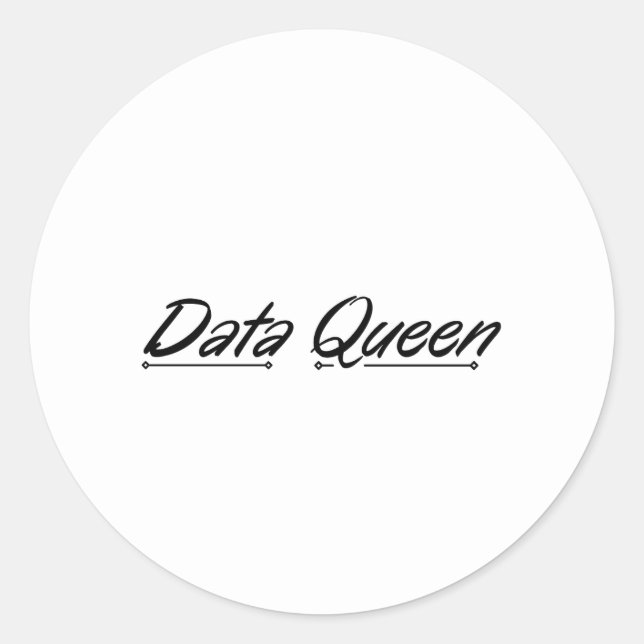 Data Queen - Accounting Classic Round Sticker (Front)