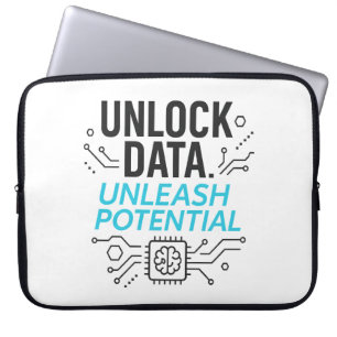 Data Revolution: Abstract AI Potential Matrix Tech Laptop Sleeve