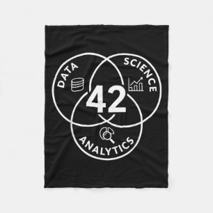 Data Science Analytics 42 Diagram Design Fleece Blanket